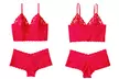 Sinnliches Spitzen-Unterwäsche-Set aus Bustier und Slip in Schwarz, Weiß oder Rot und in der Größe nach Wahl - Second Medium