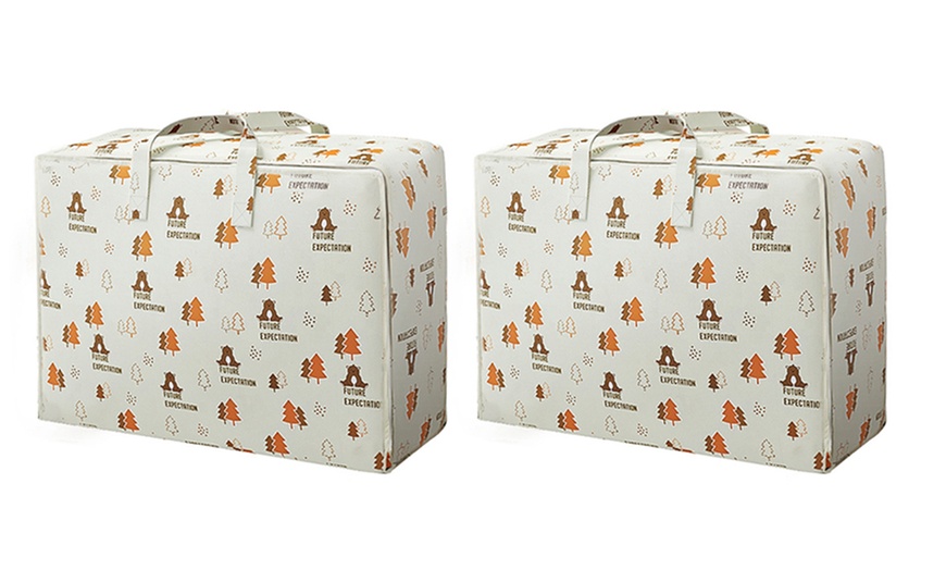 Image 4: One or Two Spacious Patterned Storage Bag