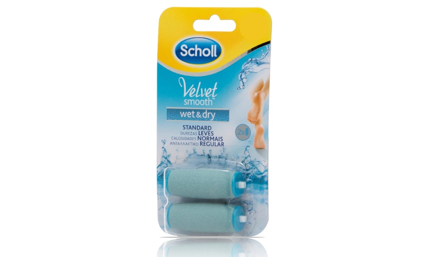 Image 1: Scholl 2-Pack Velvet Smooth Wet and Dry Refill Rollers