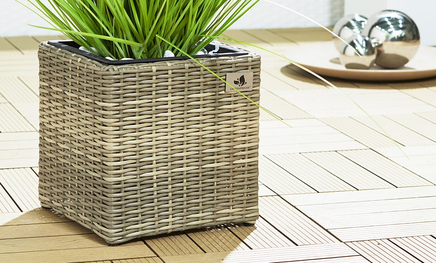 Bis Zu 43% Rabatt Gartenfreude Polyrattan-Pflanzkübel | Groupon