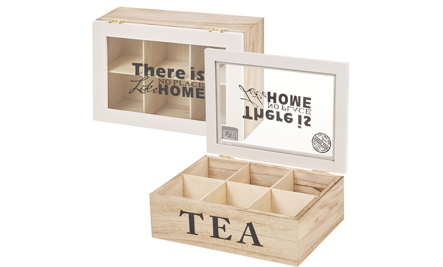 Image 2: 9 or 6 Compartment Tea Boxes