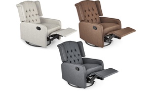  Manual Swivel Fabric Recliner Chair 