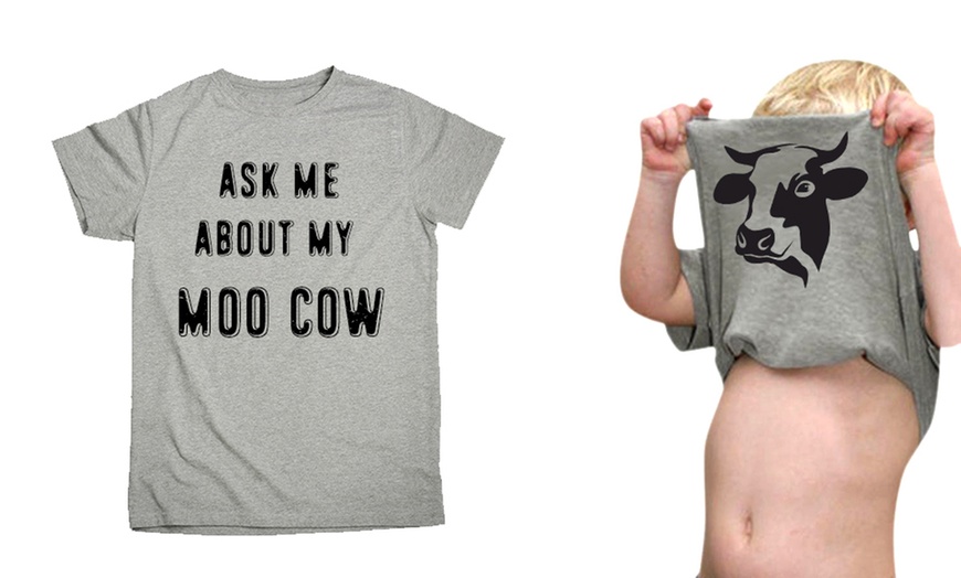 Image 1: Ask Me About My Moo Cow T-Shirt