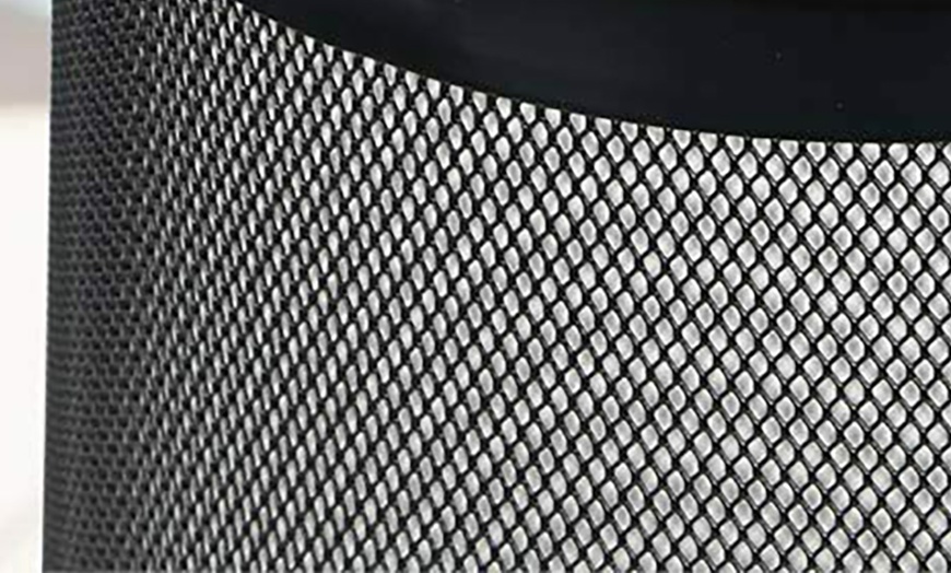 Image 5: Black Metal Mesh Trash Bin