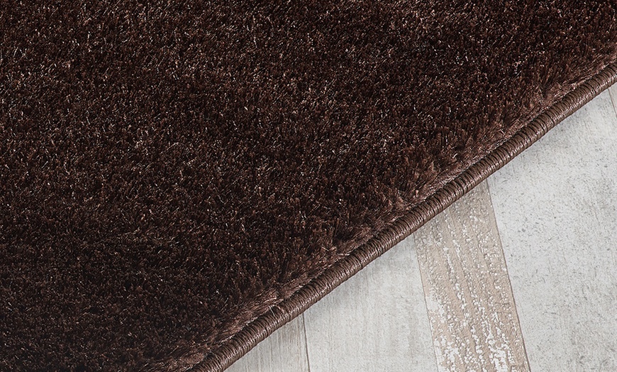 Image 11: Shimmer Soft Shiny Thick Shaggy Rug