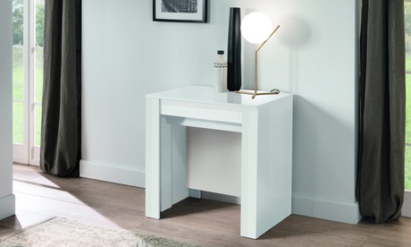 Tavolo consolle con 4 allunghe disponibile in 4 colori