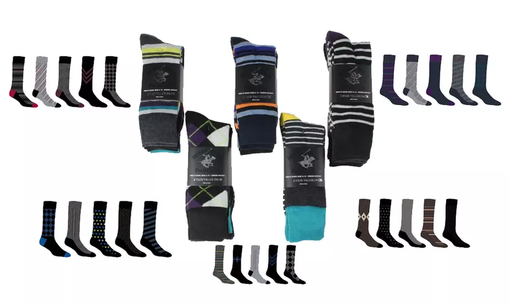 Beverly Hills Polo Club Men's Dress Socks Mystery Pack (10-Pair) - Primary Image