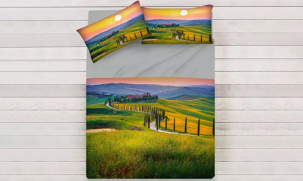Lenzuola copriletto fantasie primavera, estive, paesaggio