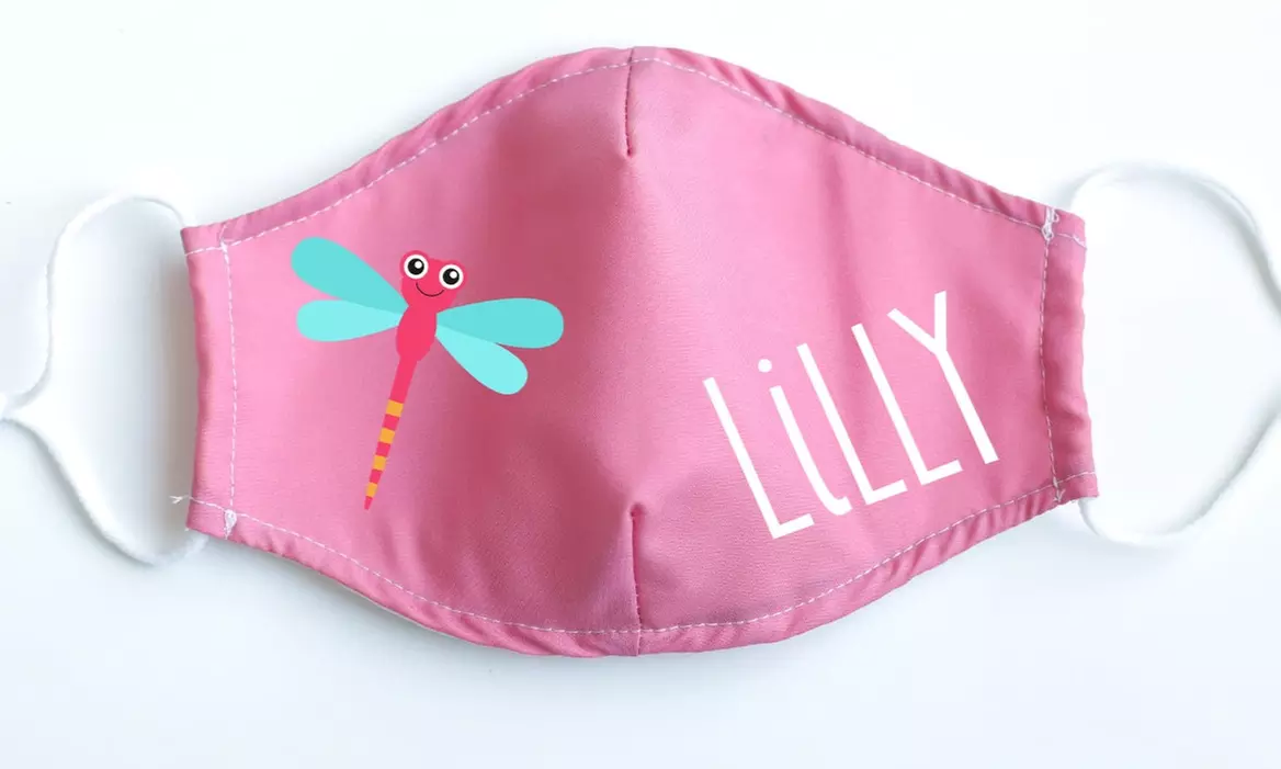 Non-Medical Personalized Kids Cloth Face Masks from VioletFox (Up to 52% Off). Four Options Available. - Second Medium