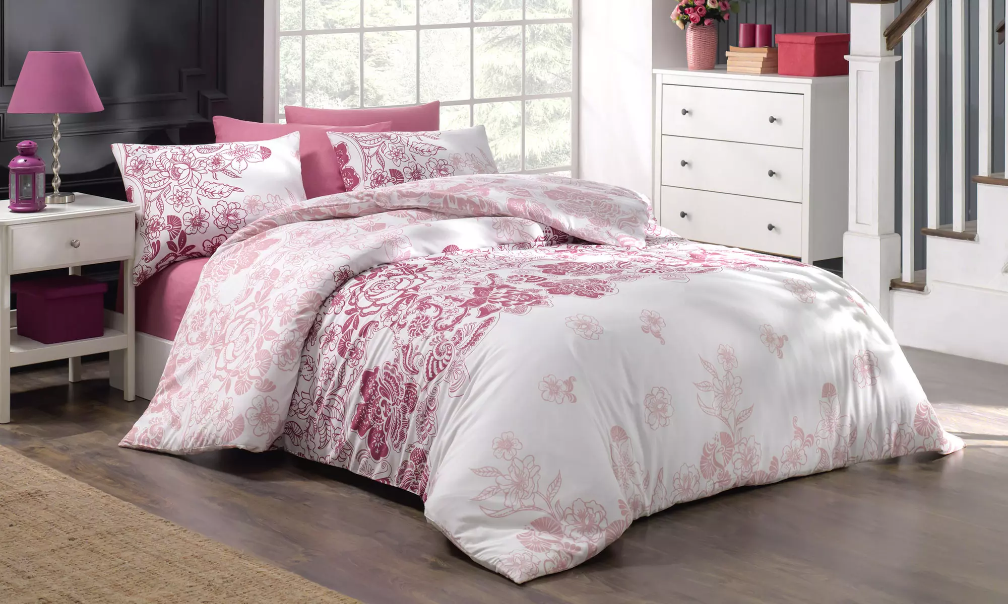 Ensemble housse de couette avec 2 taies d'oreiller