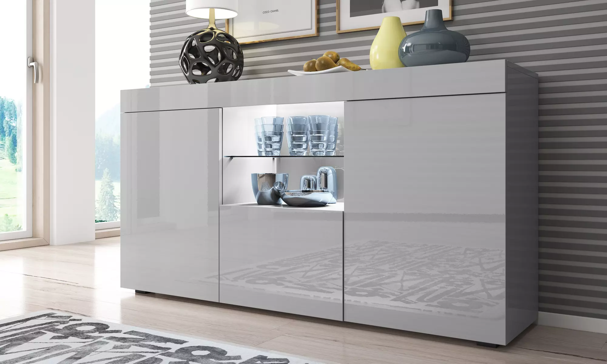 Credenza Sefora con illuminazione LED