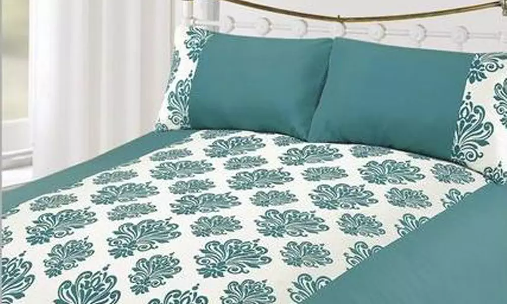 3-Piece or 5-Piece Satin Flock Duvet Sets in Choice of Style and Colour £10.98-£19.98 (Up to 78% Off) - Image 6