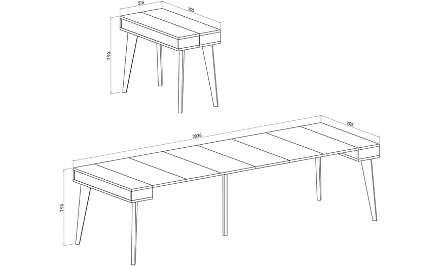 Image 3: Extending Dining-Console Table