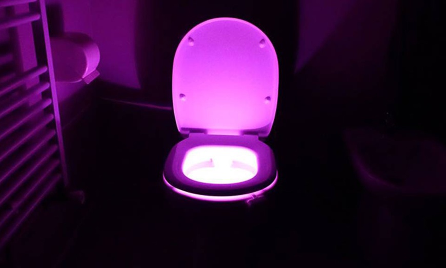 Image 10: One or Two LED Night Toilet Lights with Motion Sensor