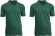 Galaxy By Harvic Men's Short-Sleeve Pique Uniform Polos (2-Pack). Extended Sizes Available. - Second Medium