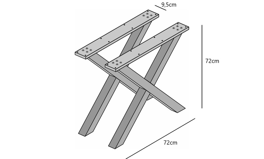 Image 9: Set van 2 tafelpoten