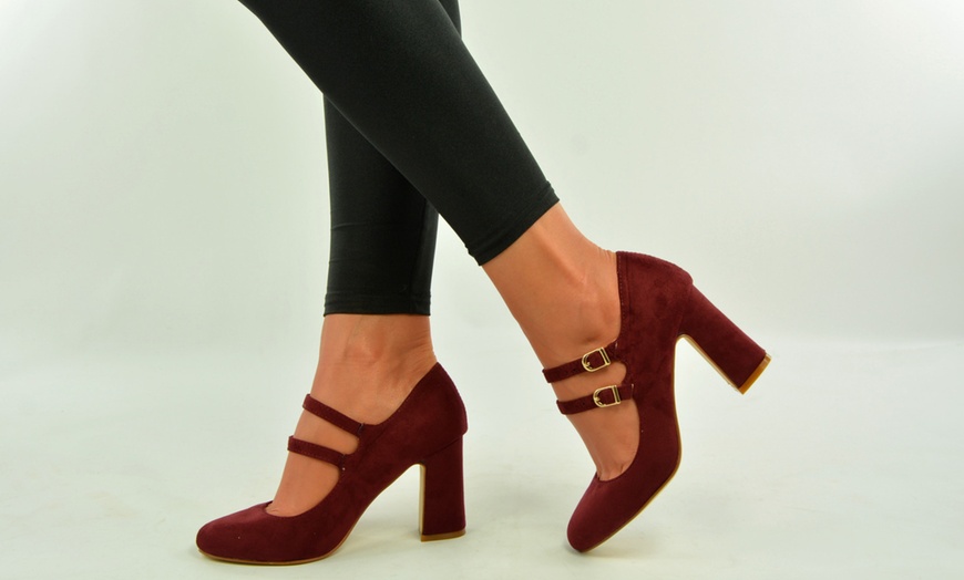 Image 8: Double Strap Pumps