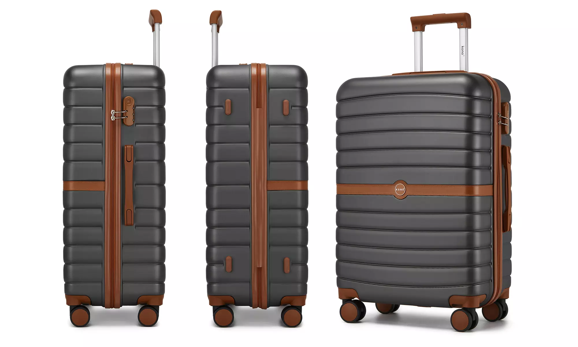 1x oder 3x Kono Reisekoffer inkl. Reisetasche und Kulturbeutel