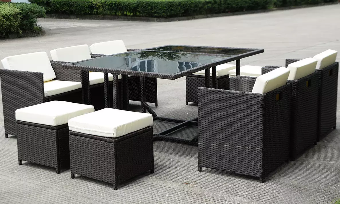 Outdoor Patio Dining Furniture Set (11-Piece) - Primary Image