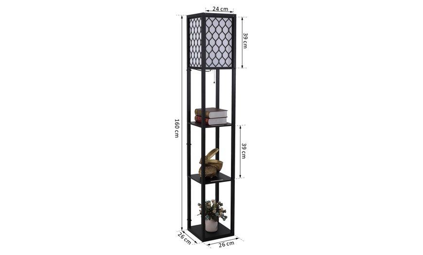 Image 5: HomCom Four-Tier Lamp