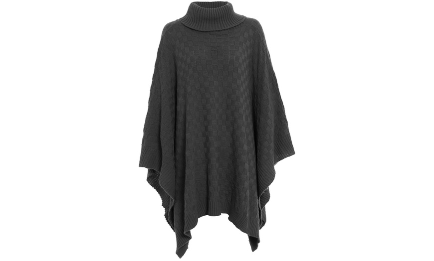 Image 3: Oops Oversize Roll Neck Poncho Jumper 