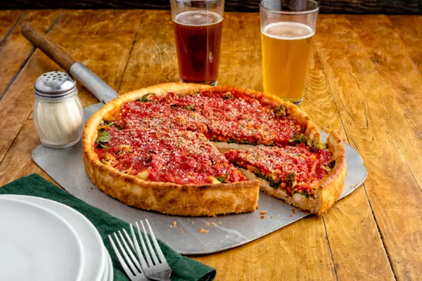 Deep Dish Pizza and Craft Beers or House Wine at Pizzeria Due