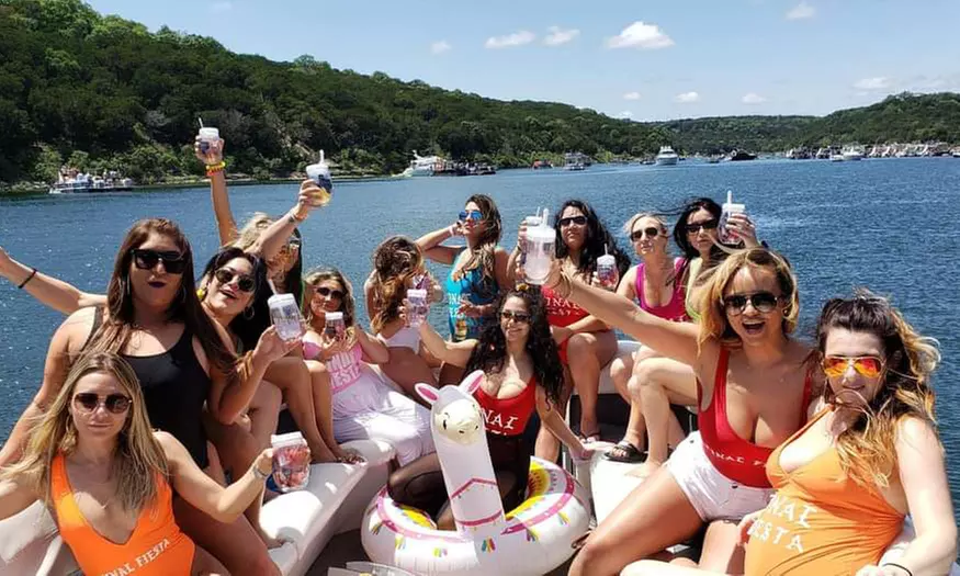Four- or Five-Hour Pontoon Rental from Lake Travis Destinations (Up to 20% Off). Three Options Available. - Primary Image