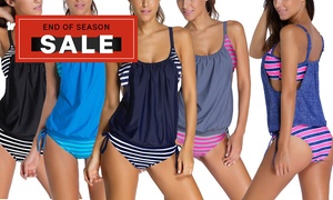 Layered Style Tankini with Briefs