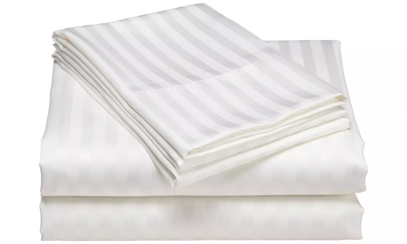 600-Thread-Count Stripe Sheet Set. Multiple Options Available. - Primary Image