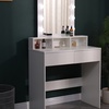 Image 7: White Hollywood Dressing Table with Lighted Mirror