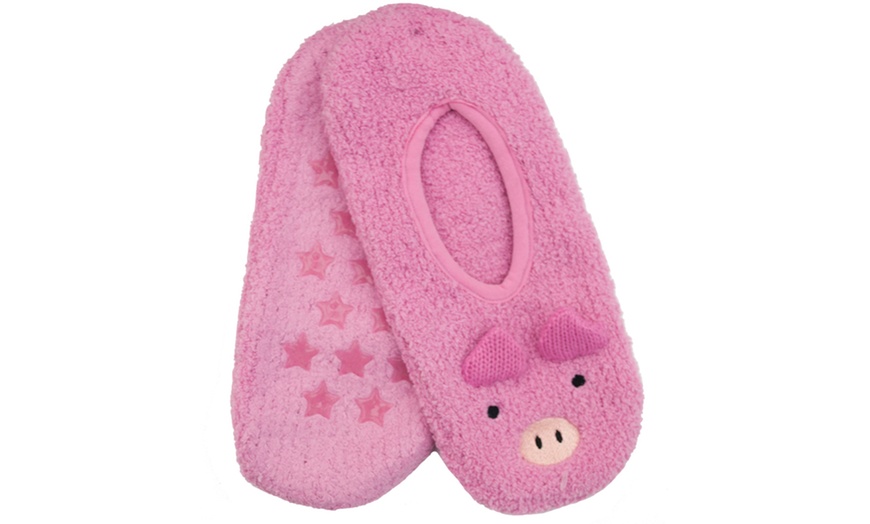 Image 3: Women's 3D Animal Slipper Socks