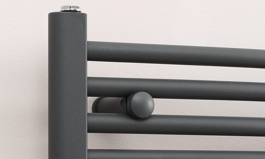 Image 4: Curved Heated Towel Rail