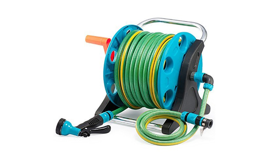 Image 2: Garden Hose Pipe Reel Set