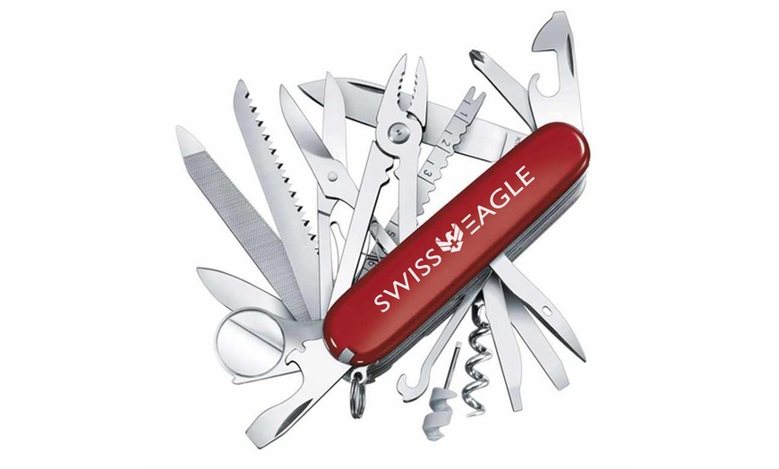 Image 1: Swiss Eagle Swiss Army Pocket Knife with 30 Tools