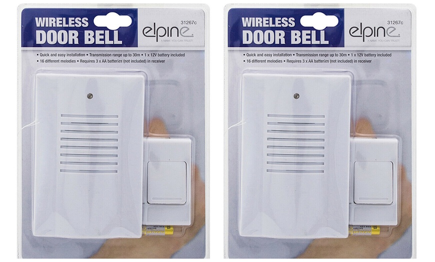 Image 3: One, Two or Four Wireless Doorbell Chime Kits