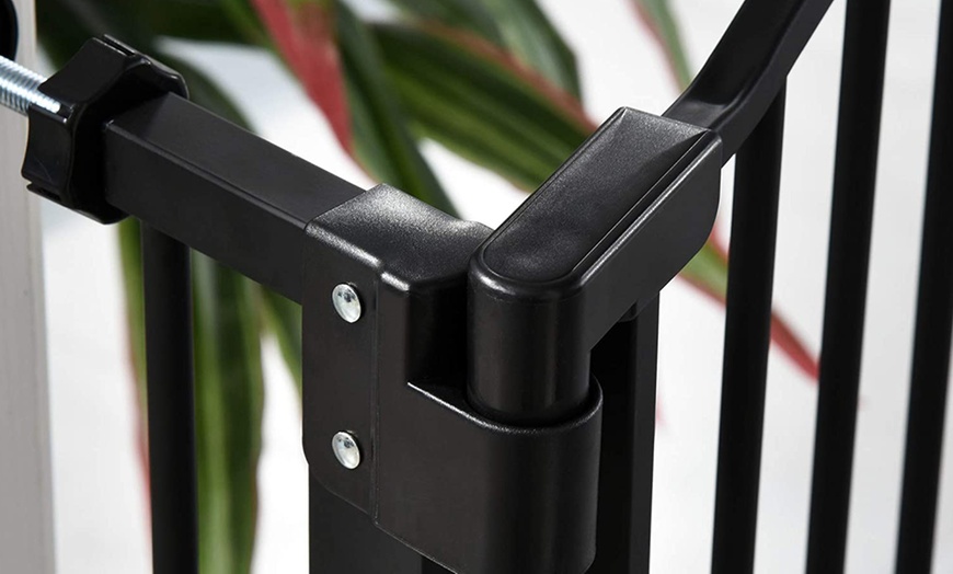 Image 13: PawHut Adjustable Pet Safety Gates for Secure Doorway & Stair Barriers