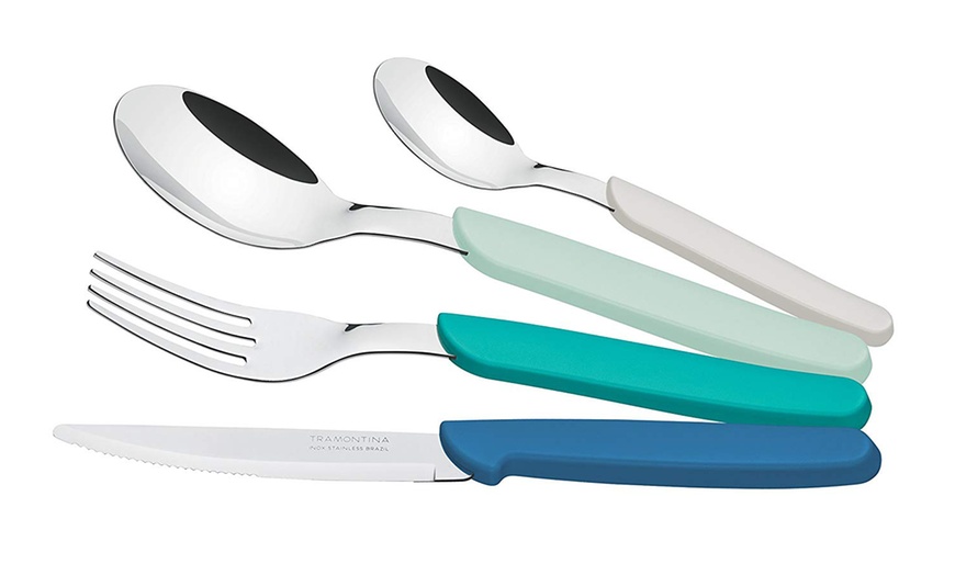 Image 3: 16-Piece Carmel Cutlery Set