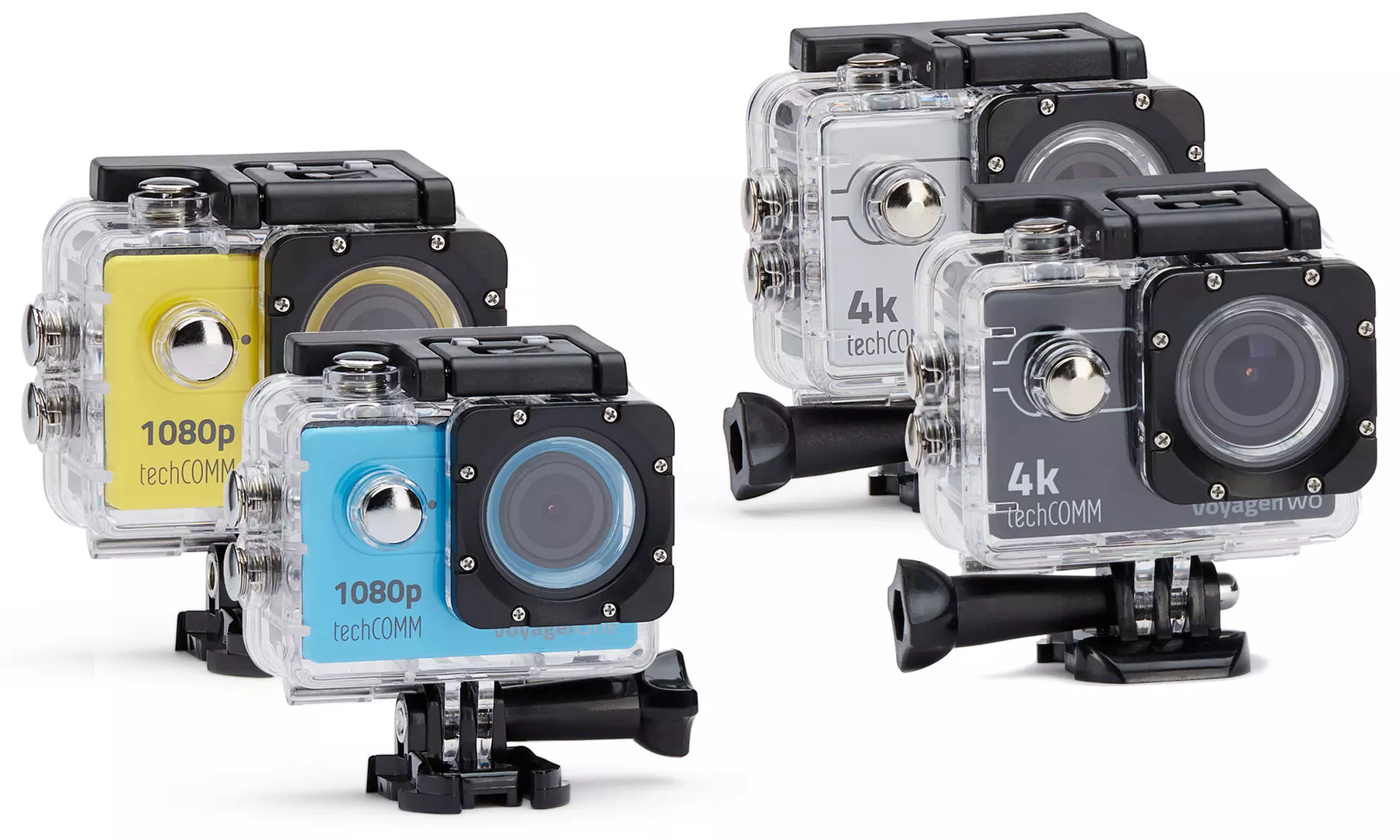 TechComm Voyager 4K or 1080P Waterproof Action Camera Bundle - Primary Image