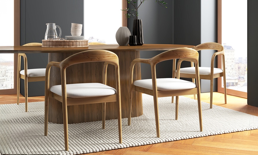 Image 1: Ensemble de 2 fauteuils de table Doosense, collection "Titus"