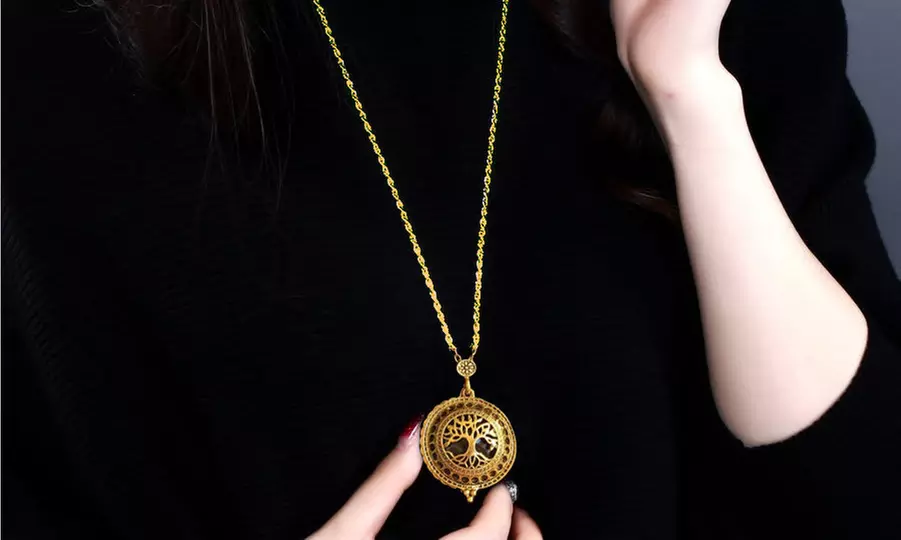 1x oder 2x Halskette im Vintage-Stil mit abklappbarer Lupe - Primary Image