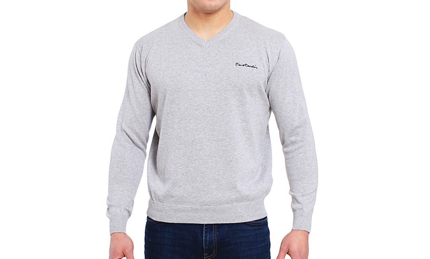 Image 9: Pull homme Pierre Cardin col V 100% coton