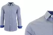 Galaxy by Harvic Men's Long Sleeve Slim-Fit Gingham Dress Shirts (S-2XL) - Second Medium
