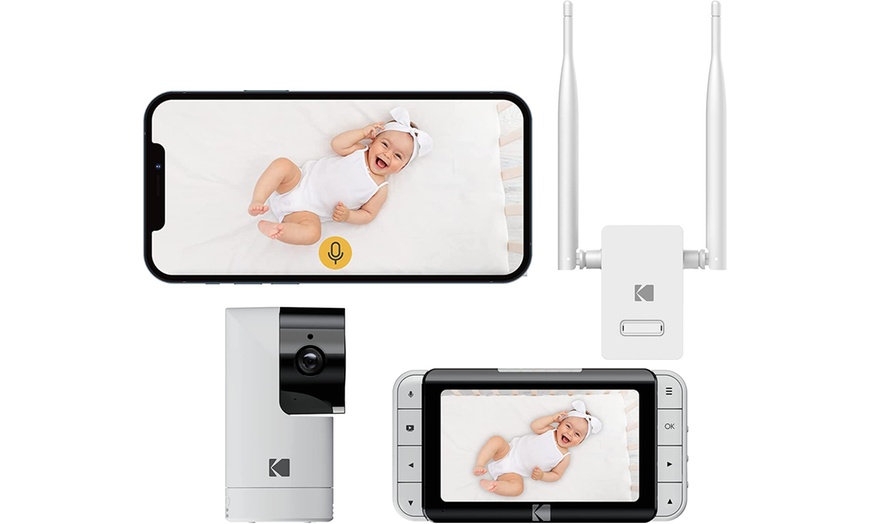 Image 1: Baby monitor 'Kodak Cherish C525P' met range extender R100