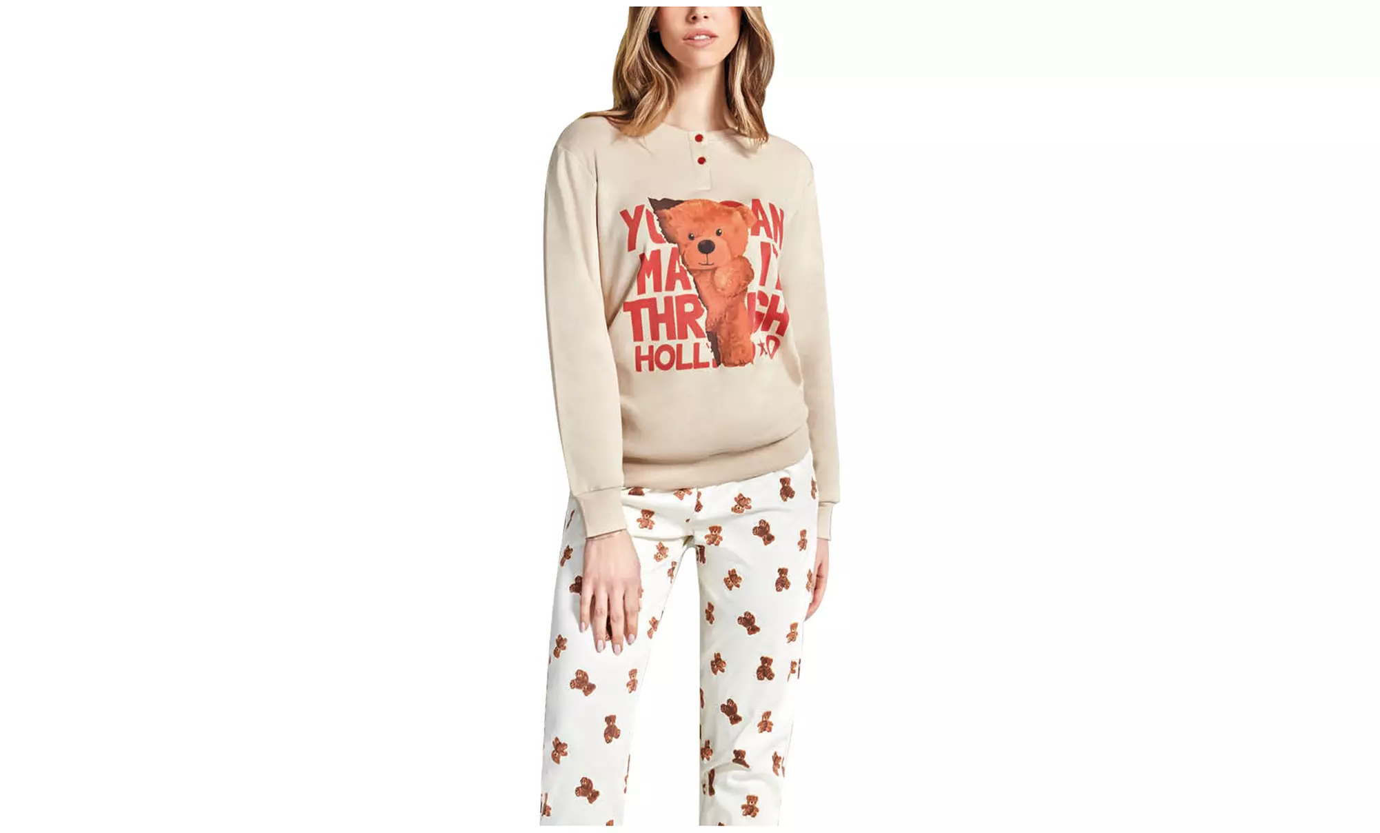 Pigiama uomo e donna in cotone Interlock di Hollywood Milano