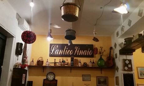 Menu alla carta da 3 o 4 portate e calice di vino per 2 persone alla trattoria L'Antico Vinaio (sconto fino a 57%)