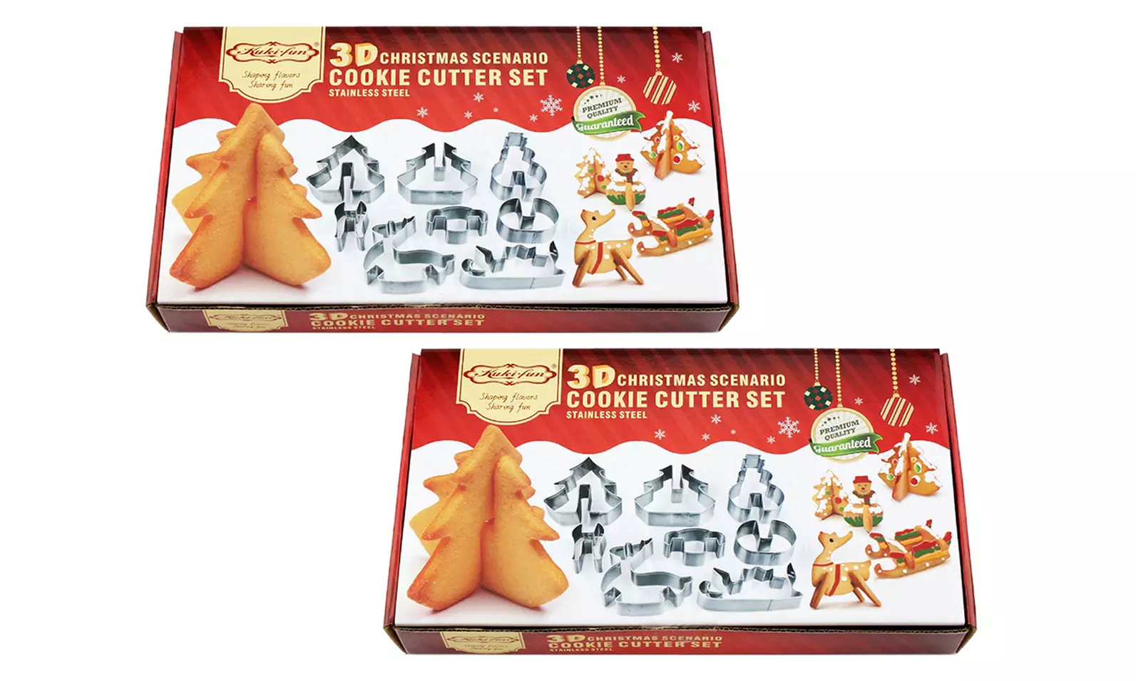 1 ou 2 lots de 8 emporte-pièces de Noël, pour biscuits 3D - Image 5
