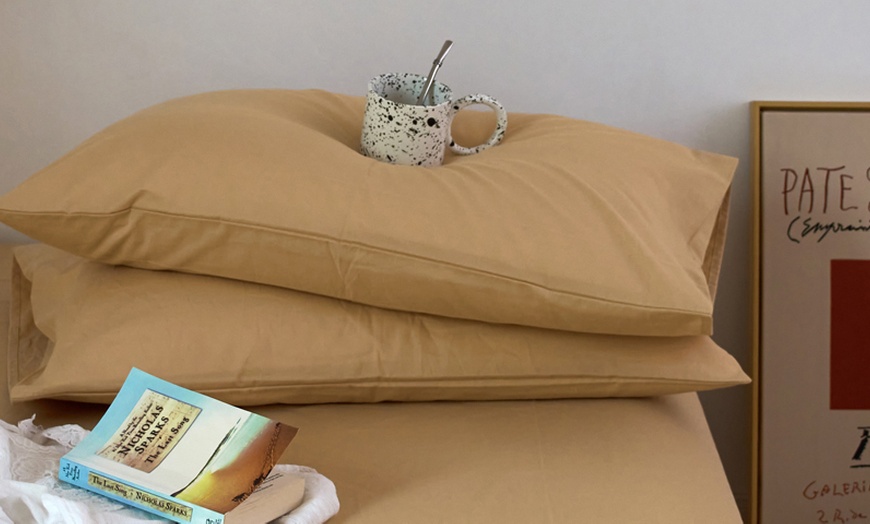 Image 39: Pure Cotton 2 Piece Pillowcase Set