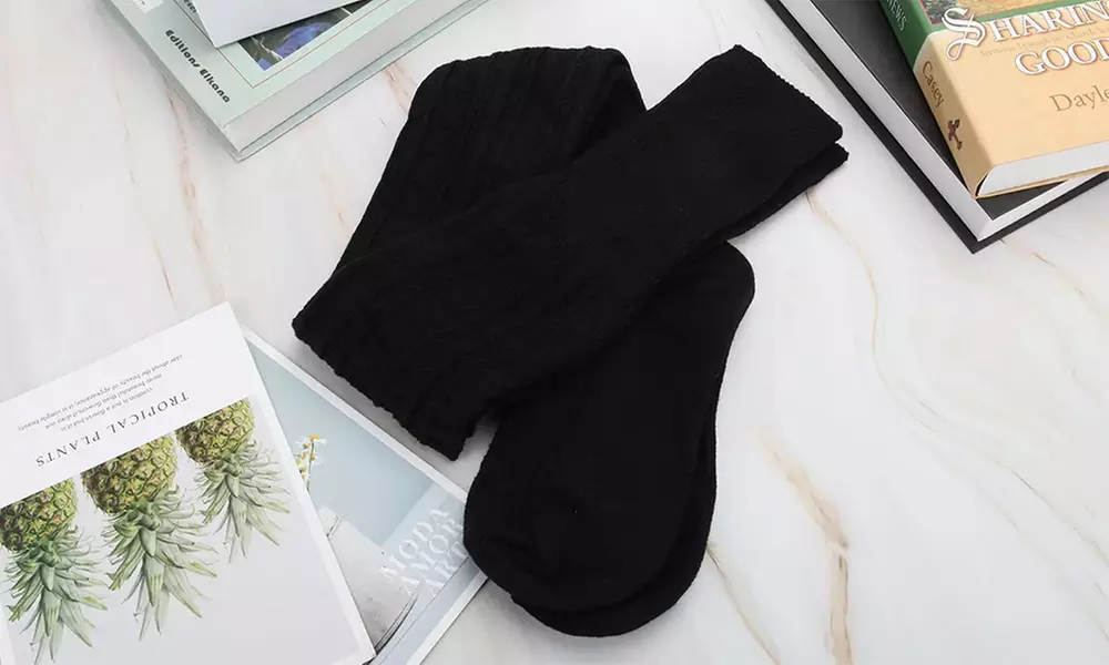 1x oder 2x Lange Strickstrümpfe für Damen