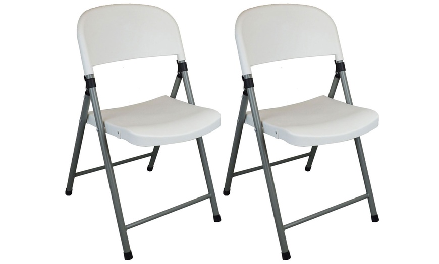 Image 3: Two, Four or Six Heavy-Duty Folding Plastic Chairs With Free Delivery