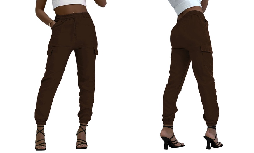 Image 3: Women's Stretchy Cargo Trousers